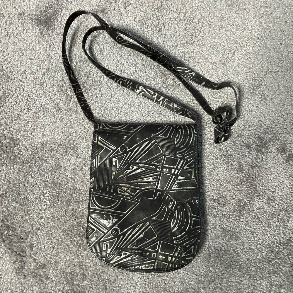 Jenny And The Boys Black Silver Vintage Crossbody Bag Retro 80s 90s Purse